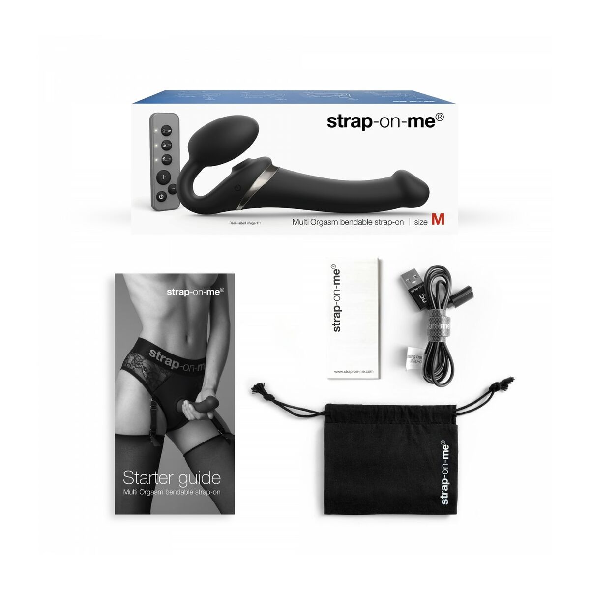 Masturbators Double Penetration Strap-on-me 6017371 Melns XL